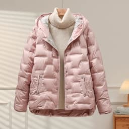 Lagabogy 2025 Autumn Winter Women White Duck Down Coat Casual Single Breasted Hooded Jacket Female Light Puffer Parka Outwear