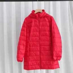 Hat Detachable Hooded Down Coat Winter Women Light Thin White Duck Down Jacket Parkas Ladies Long Warm Big Size Puffer Outwears