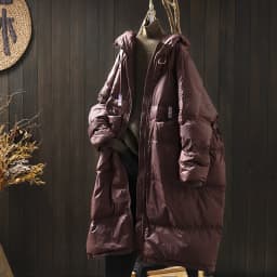 Janveny 2025 New Winter Hooded Drawstring Loose Puffer Jacket Women Solid Casual Silhouette Long 90% White Duck Down Warm Coat