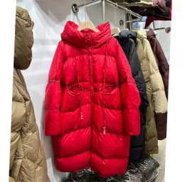 Janveny 2025 New Winter Hooded Drawstring Loose Puffer Jacket Women Solid Casual Silhouette Long 90% White Duck Down Warm Coat