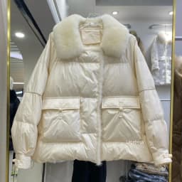 Lagabogy 2025 New Winter Women Real Fox Fur 90% White Duck Down Jacket Short Puffer Coat Female Vintage Mink Fur Patchwork Parka