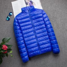 Men's Lightweight down Cotton Jacket Autumn Winter Stand Collar Short Style Warm Casual Elderly Portable Outerwear