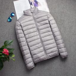 Men's Lightweight down Cotton Jacket Autumn Winter Stand Collar Short Style Warm Casual Elderly Portable Outerwear