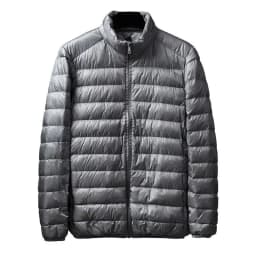 Men's Lightweight down Cotton Jacket Autumn Winter Stand Collar Short Style Warm Casual Elderly Portable Outerwear