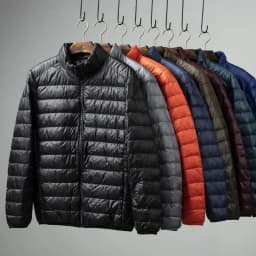 Men's Lightweight down Cotton Jacket Autumn Winter Stand Collar Short Style Warm Casual Elderly Portable Outerwear