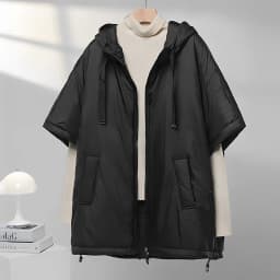 Schinteon Women Camel Down Cape Vest with Hood Loose Sleeveless Gilet Solid Fashionable Autumn Winter Jacket 2026 New