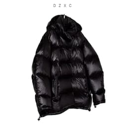 White Duck down Oversized down Jacket~New Winter Style Warm Stand-Up Collar Puffy Jacket with Hidden Snap Buttons on the Placket