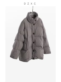 Women's Mid-Length Oversized down Jacket with Stand Collar, Warm Oversized Jacket Filled with White Duck Down, New Winter 2025 Model