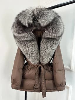 Janveny Large Real Fox Fur Collar Hooded 2025 New Winter Puffer Jacket Women Thick Warm Duck Down Coat Female Parkas Outwear