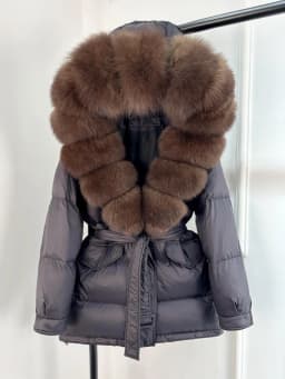Janveny Large Real Fox Fur Collar Hooded 2025 New Winter Puffer Jacket Women Thick Warm Duck Down Coat Female Parkas Outwear