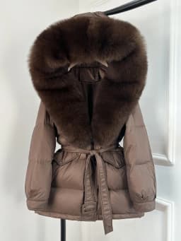 Janveny Large Real Fox Fur Collar Hooded 2025 New Winter Puffer Jacket Women Thick Warm Duck Down Coat Female Parkas Outwear