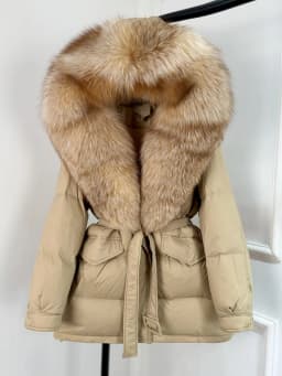 Janveny Large Real Fox Fur Collar Hooded 2025 New Winter Puffer Jacket Women Thick Warm Duck Down Coat Female Parkas Outwear
