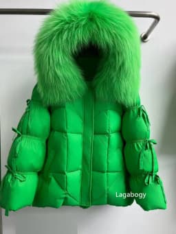 Lagabogy 2026 Big Natural Fox Fur Puffer Jacket New Winter Clothes Women Thick Warm White Duck Down Coat Female Real Fur Parker