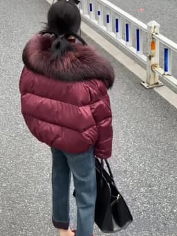 2025 Fashion Winter Women Goose Down Jacket Natural Raccoon Fur Collar Coats Parka Puffer Jackets Outwear Coats