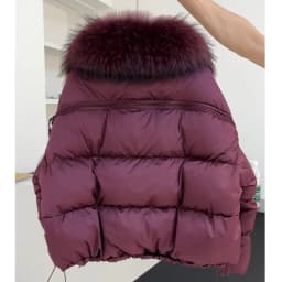 2025 Fashion Winter Women Goose Down Jacket Natural Raccoon Fur Collar Coats Parka Puffer Jackets Outwear Coats