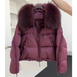 2025 Fashion Winter Women Goose Down Jacket Natural Raccoon Fur Collar Coats Parka Puffer Jackets Outwear Coats