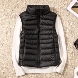 2023 New Women 90% White Duck Down Vest Women's Ultra Light Duck Down Vest Jacket Autumn Winter High collar Sleeveless Coat