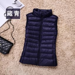 2023 New Women 90% White Duck Down Vest Women's Ultra Light Duck Down Vest Jacket Autumn Winter High collar Sleeveless Coat