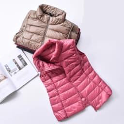 2023 New Women 90% White Duck Down Vest Women's Ultra Light Duck Down Vest Jacket Autumn Winter High collar Sleeveless Coat