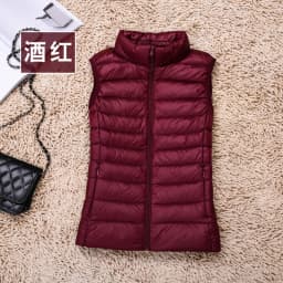 2023 New Women 90% White Duck Down Vest Women's Ultra Light Duck Down Vest Jacket Autumn Winter High collar Sleeveless Coat