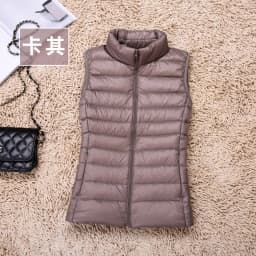 2023 New Women 90% White Duck Down Vest Women's Ultra Light Duck Down Vest Jacket Autumn Winter High collar Sleeveless Coat