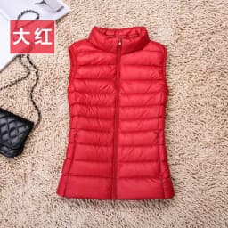 2023 New Women 90% White Duck Down Vest Women's Ultra Light Duck Down Vest Jacket Autumn Winter High collar Sleeveless Coat