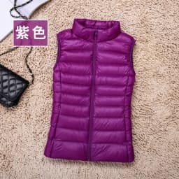 2023 New Women 90% White Duck Down Vest Women's Ultra Light Duck Down Vest Jacket Autumn Winter High collar Sleeveless Coat