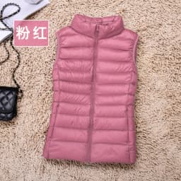 2023 New Women 90% White Duck Down Vest Women's Ultra Light Duck Down Vest Jacket Autumn Winter High collar Sleeveless Coat