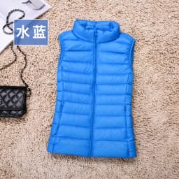 2023 New Women 90% White Duck Down Vest Women's Ultra Light Duck Down Vest Jacket Autumn Winter High collar Sleeveless Coat