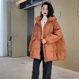 Janveny Women 90% White Duck Down Jacket Hooded Autumn Winter Warm Oversize Puffer Coat Casual Loose Thick Parkas Female Outwear