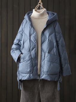 Lagabogy 2025 New Winter Women 90% White Duck Down Jacket Casual Loose Fashion Outwear Hooded Puffer Coat Short Light Warm Parka