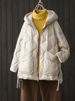 Lagabogy 2025 New Winter Women 90% White Duck Down Jacket Casual Loose Fashion Outwear Hooded Puffer Coat Short Light Warm Parka