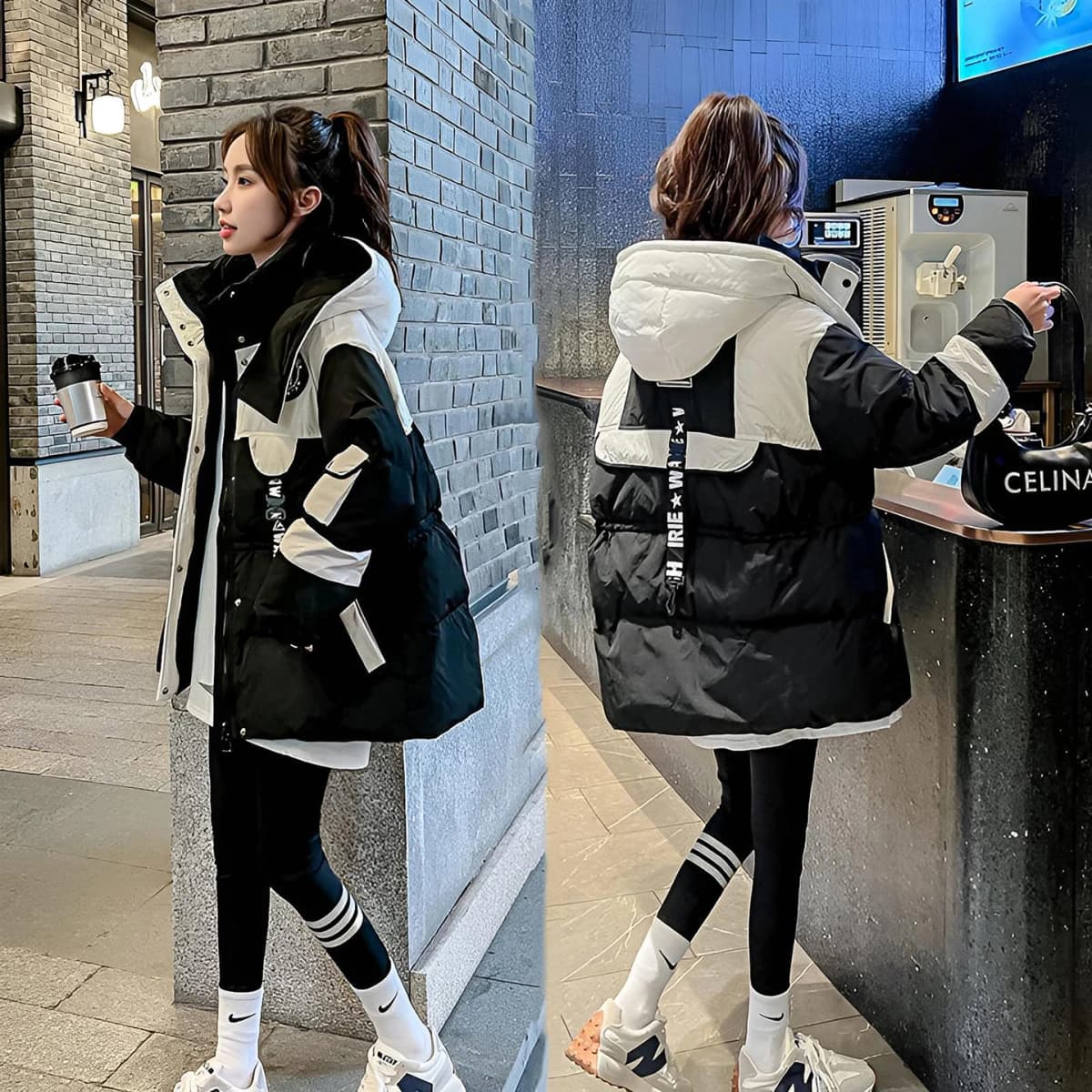 Elegant Thickened Oversized Women's down Jacket Fashionable Outerwear Parka Style Winter Coat Korean Style Straight Cut Cotton