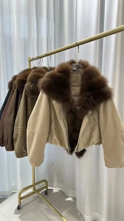 Fur Collar down Jacket Women's Short Loose Warm Parka Casual Style 80% down Fill Power Original Color Available