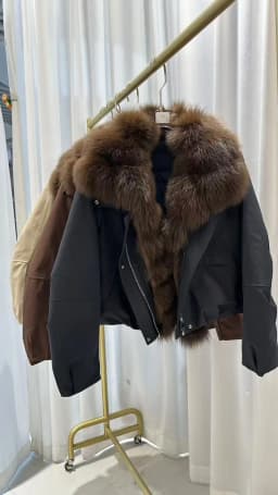 Fur Collar down Jacket Women's Short Loose Warm Parka Casual Style 80% down Fill Power Original Color Available