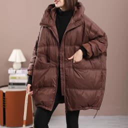 Loose Fit Duck down Jacket Women's Korean Style Bread Coat Warm Thickening Slimming Large Size Cover up Casual Commute