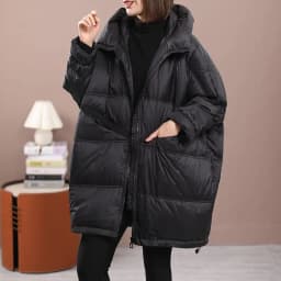 Loose Fit Duck down Jacket Women's Korean Style Bread Coat Warm Thickening Slimming Large Size Cover up Casual Commute