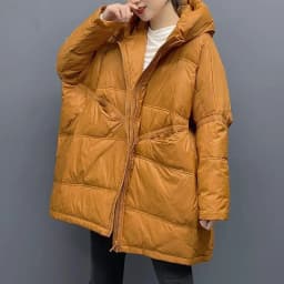Loose Fit Duck down Jacket Women's Korean Style Bread Coat Warm Thickening Slimming Large Size Cover up Casual Commute