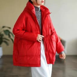 Loose Fit Duck down Jacket Women's Korean Style Bread Coat Warm Thickening Slimming Large Size Cover up Casual Commute