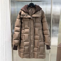 Lagabogy 2025 New Winter Women Long White Duck Down Jacket Female Casual Loose Warm Parkas Knitted Hat Detachable Puffer Coat