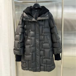 Lagabogy 2025 New Winter Women Long White Duck Down Jacket Female Casual Loose Warm Parkas Knitted Hat Detachable Puffer Coat
