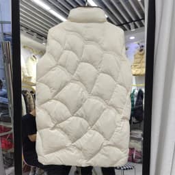 Lagabogy 2025 Mid-Long Puffer Jacket Winter Women Simple White Duck Down Coat Stand Collar Parka Female Single Breasted Outwear