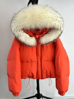 Lagabogy Puffer Jacket Women 2025 Winter Naturally Warm Loose Waterproof Female StreetWear Duck Down Coat Real Raccoon Fur Coat