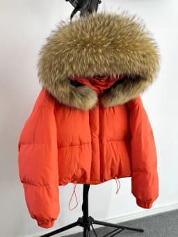 Lagabogy Puffer Jacket Women 2025 Winter Naturally Warm Loose Waterproof Female StreetWear Duck Down Coat Real Raccoon Fur Coat