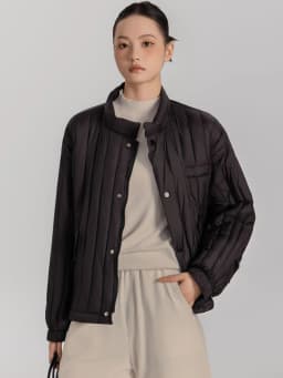 Janveny 2026 New Autumn Winter Lightweight Loose Puffer Down Coat Women Stand Up Collar Warm Casual White Duck Down Short Jacket