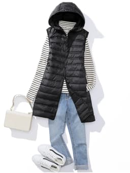 SEDUTMO Winter Duck Down Vest Women Ultra Light Thin Long hooded Jackets Slim Waistcoat Casual Basic Parkas ED1769