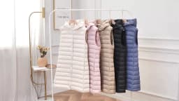 SEDUTMO Winter Duck Down Vest Women Ultra Light Thin Long hooded Jackets Slim Waistcoat Casual Basic Parkas ED1769