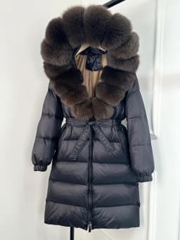 Janveny 2026 Winter Puffer Jacket Women Large Real Fox Fur Hooded Thick Warm White Duck Down Coat Long Female Parkas Waterproof