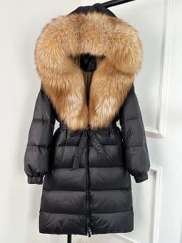 Janveny 2026 Winter Puffer Jacket Women Large Real Fox Fur Hooded Thick Warm White Duck Down Coat Long Female Parkas Waterproof