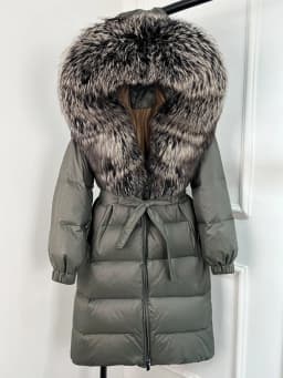 Janveny 2026 Winter Puffer Jacket Women Large Real Fox Fur Hooded Thick Warm White Duck Down Coat Long Female Parkas Waterproof